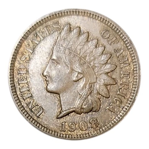 1908 Indian Head Cent / Penny 1c CH AU Choice About Uncirculated