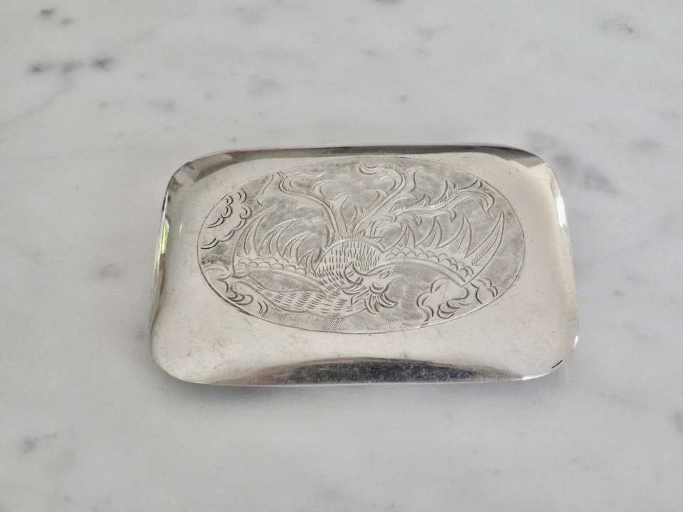 Petite boite argent ancienne indochine - Photo 4/4