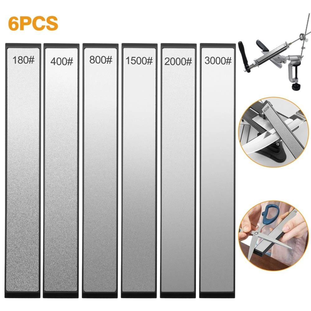 6pcs Diamond Sharpening Stone Set for Knife 180 400 800 1500 2000 3000 Grit ↕⇔
Opens in a new window