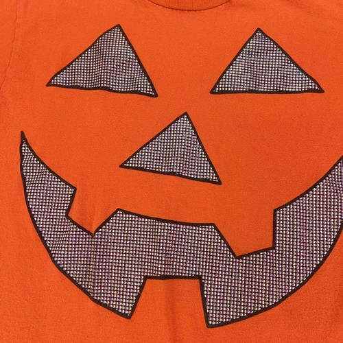 Halloween T-Shirt Jack O Lantern Graphic Tee Orange Costume Small - Picture 4 of 8
