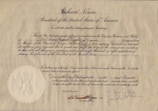 RICHARD M. NIXON - CIVIL APPOINTMENT SIGNED 12/06/1971 WITH CO-SIGNERS
