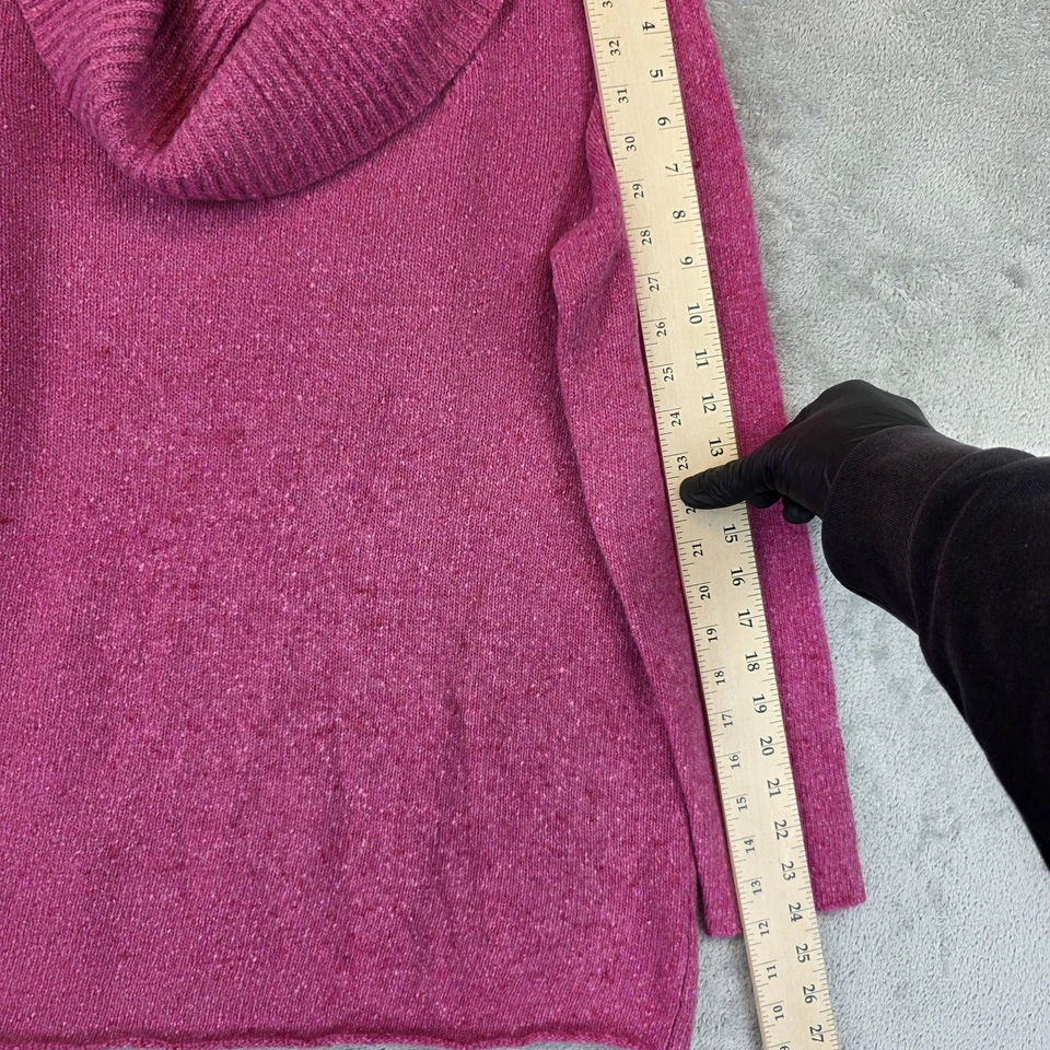 J. Jill свитер женщин средний розовый капот шеи итальянская пряжа шерсти кашемир туника - Изображение 4 из 4