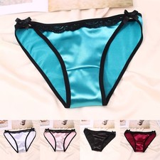 Mujeres Bragas Seda Satén Calzoncillos Tanga Bragas Damas para Lencería Talla Grande