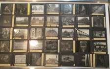 Collection of 35 Antique Photographic Glass Negatives / Slides 3-1/4" x 4" Art 1
