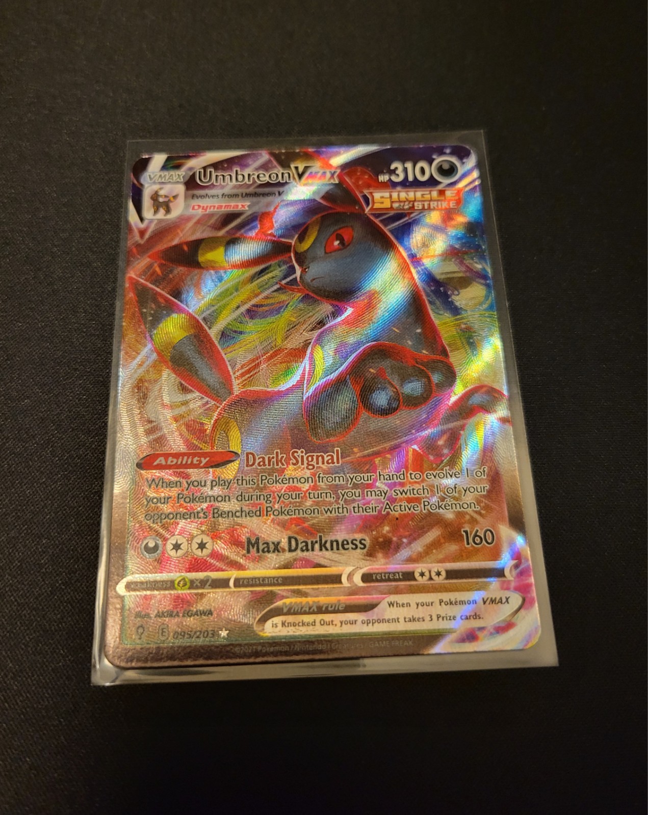 Pokemon Umbreon VMAX 095/203 -EVOLVING SKIES- MINT