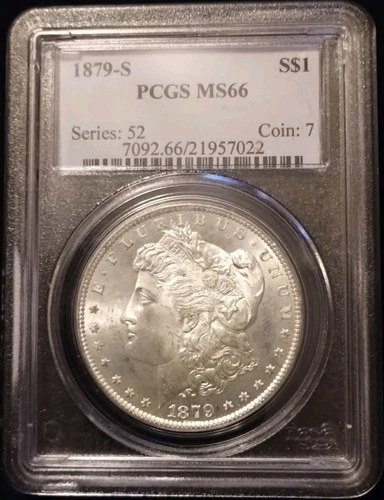 1879 S Morgan Silver Dollar PCGS MS66