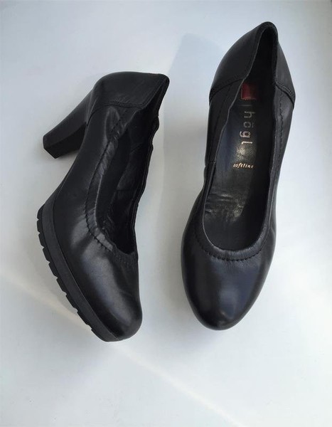 Women Hogl Heels Black Leather 37