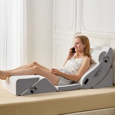 HABUTWAY 6Pcs Bed Wedge Pillow, Orthopedic Wedge Pillow for Sleeping with Mem...