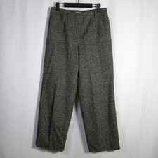 Talbots Italian Wool Silk Dark Academia Tweed Trousers Size 10 Petite Old Money