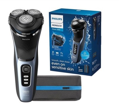 Philips Norelco Wet & Dry Electric Shaver 3600, Storm Blue, Model S3243/91