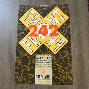 Front 242 Concert Poster 1989 F-99 The Fillmore San Francisco Original 1st Print