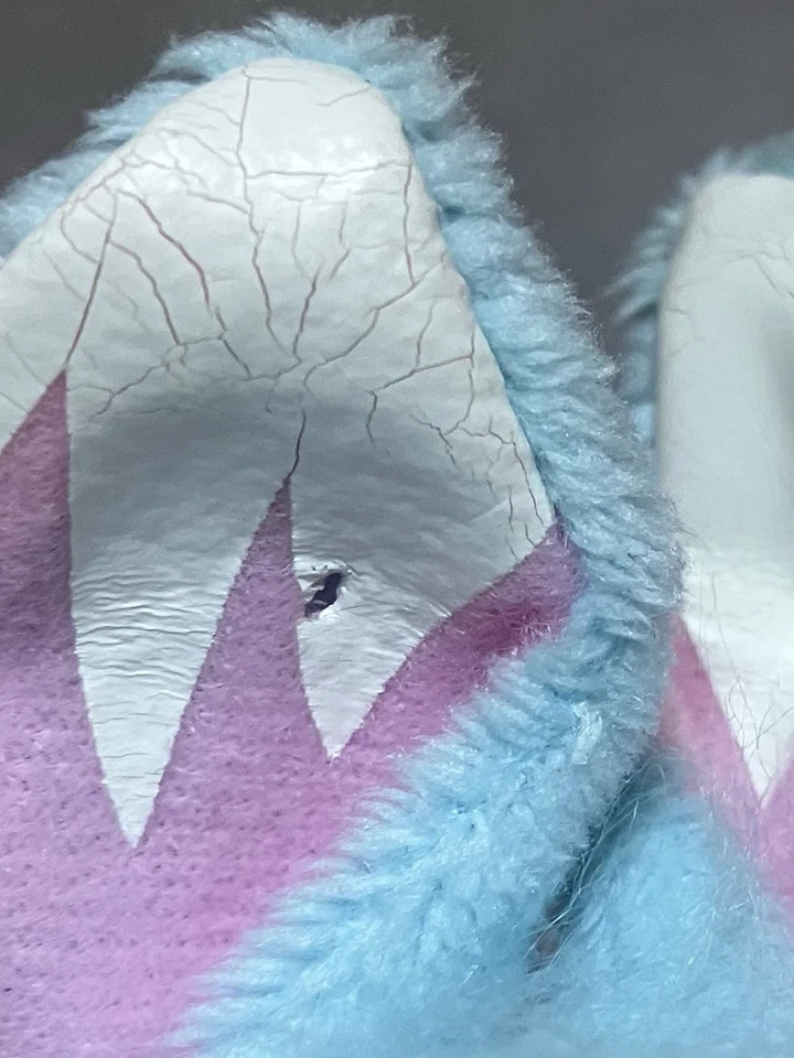 "Lupa de peluche JAKKS Neopets azul rosa a rayas 10"" 2008" Foto 4 de 4