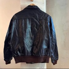 Vintage 90s U.S.A Leather Jacket - Size 42 With Ageing Details