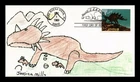 DR JIM STAMPS US COVER STEGOSAURUS DINOSAURS FDC HAND DRAWN HAND COLORED