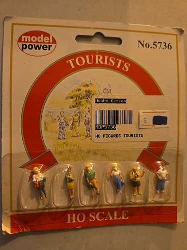 HO Scale NEW Model Power Hand Painted Figurines Tourists 5736 - Picture 1 of 7