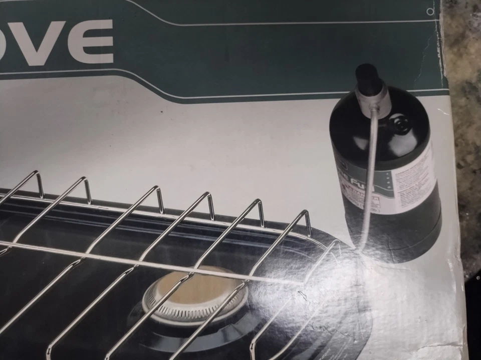 Estufa de camping portátil de gas propano de 2 quemadores Ozark Trail nueva, 14.000 BTU Foto 3 de 4