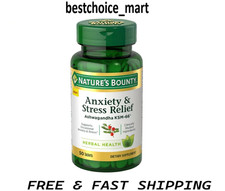Nature's Bounty Stress Relief Ashwagandha KSM 66 Tablets, Mood Support,