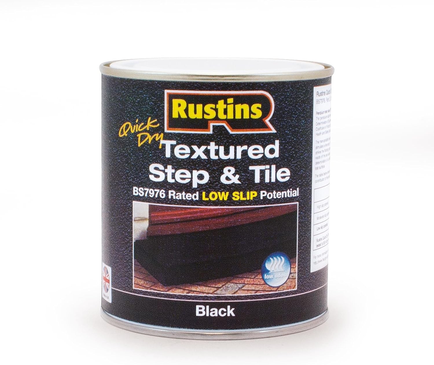 RUSTINS Textured Step & Tile Paint 500ml Black
