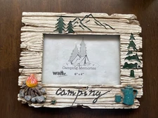 Wilcor 3D Camping Resin Picture Frame 6 X 4  Inches