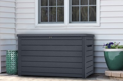 Keter Gartenbox Ontario - 870 Liter in anthrazit, Garten Kissenbox Auflagenbox