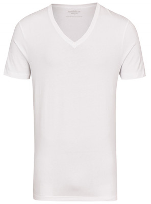 Marvelis Herren T-Shirt Doppelpack Body Fit V-Ausschnitt weiß 2820 00 00