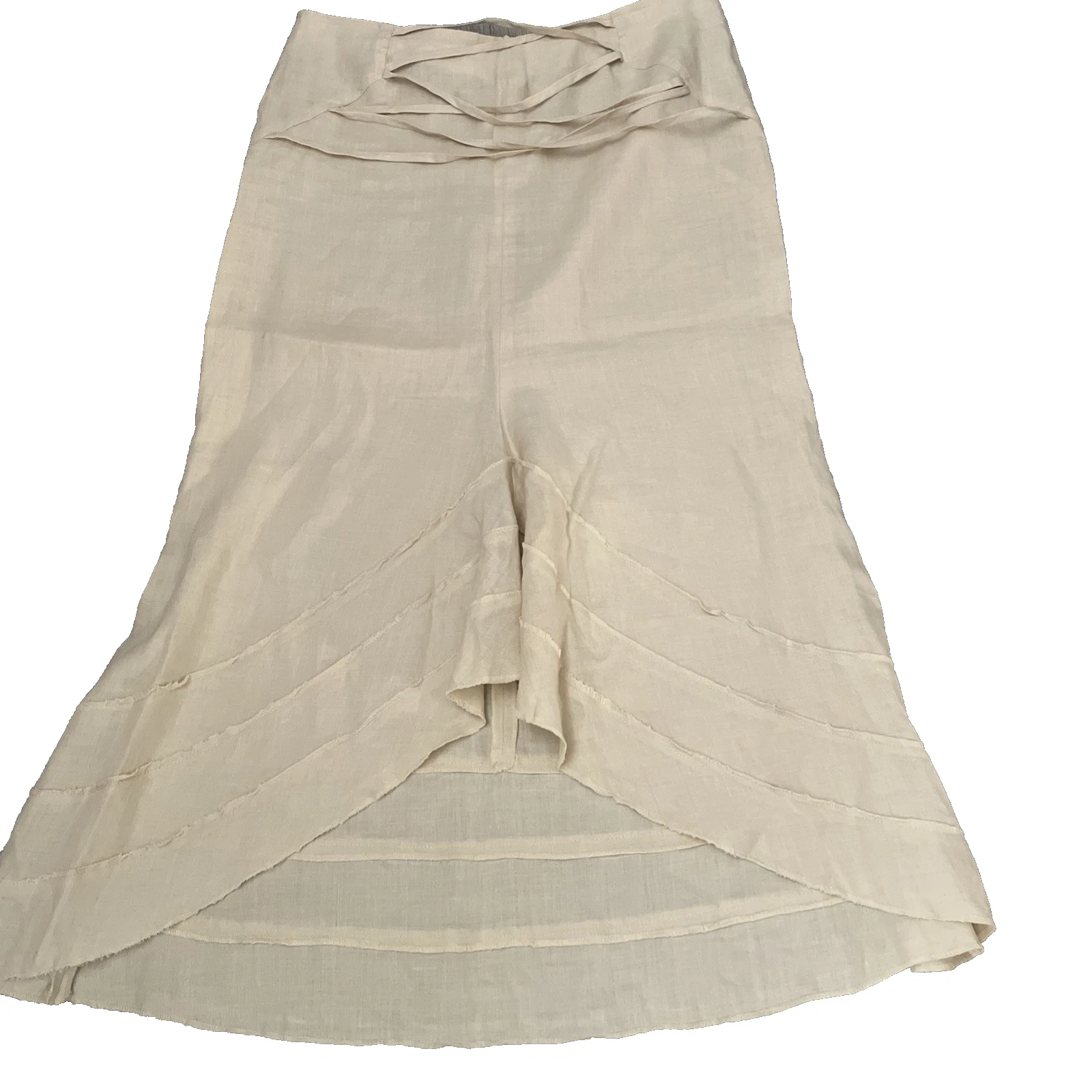 La Maison de la Mode 100% Linen Skirt Size Large Hi-Lo Waist 32"
Opens in a new window or tab