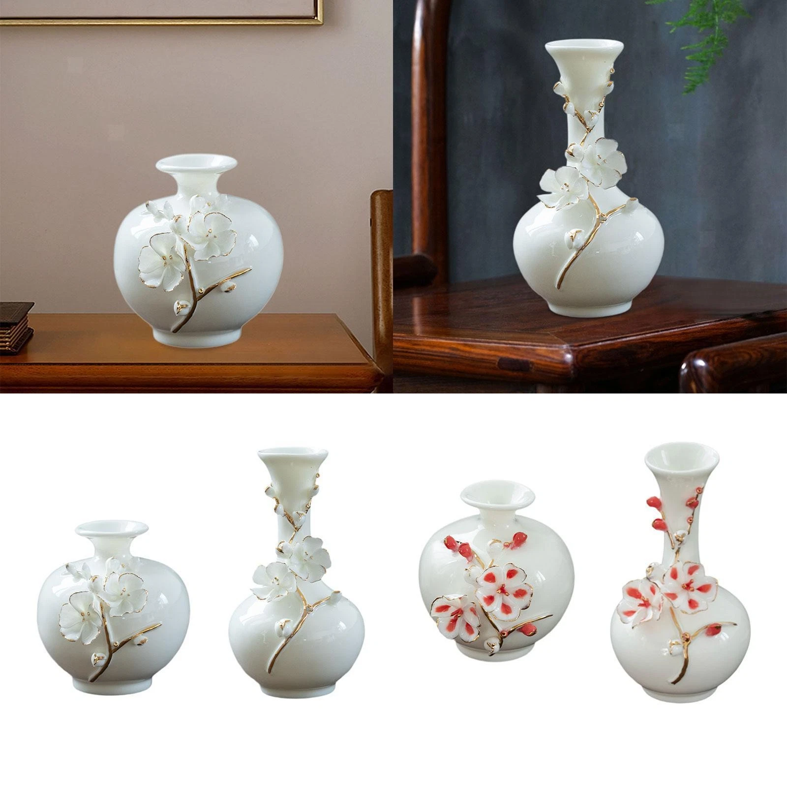 Ceramic Flower Vase Plant Pot Unique Elegant Minimalist Classic Flower