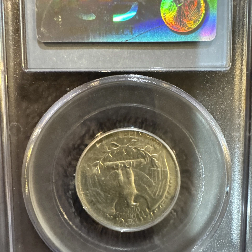 1964 25c Struck On Rolled Thin Planchet 18%LIGHT-78.7 GRS Au58 MINT ERROR COIN - Image 3 of 4