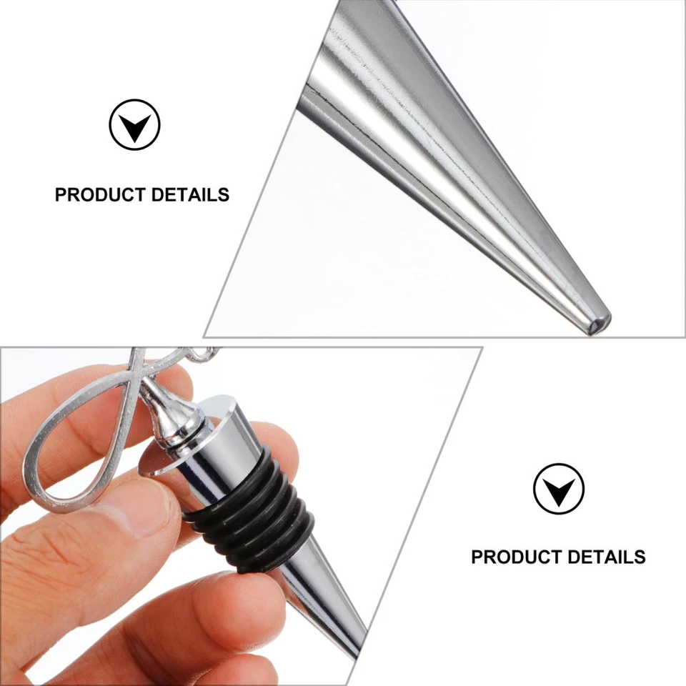 5 pezzi 1 set bottiglia artigianale a prova di polvere (argento) - Immagine 4 di 4