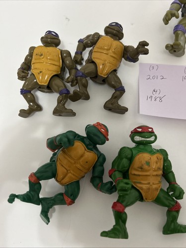 Vintage Teenage Mutant Ninja Turtles Lot 9 Figures 1988 1992 2012 80's 90's TMNT - Picture 2 of 11