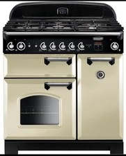Image of Rangemaster CLA90NGFCR/C 90cm Dua Fuel Range Cooker Classic Cream / Chrome, A+
