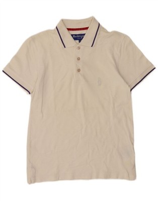 Refrigue Mens Polo Shirt Small White Cotton DW07