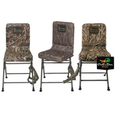 NEW BANDED GEAR SWIVEL BLIND CHAIR - DUCK HUNTING CAMO PIT SEAT STOOL PADDED -