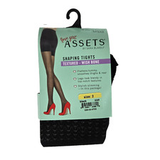Spanx Assets Size 2 Textured Wishbone Shaping Tights Black