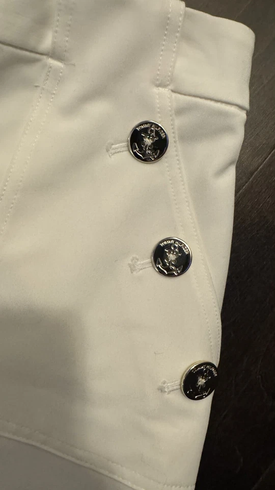 Shorts marinheiro feminino Tommy Hilfiger tamanho 4 em excelente estado usado botões âncora - Imagem 3 de 4