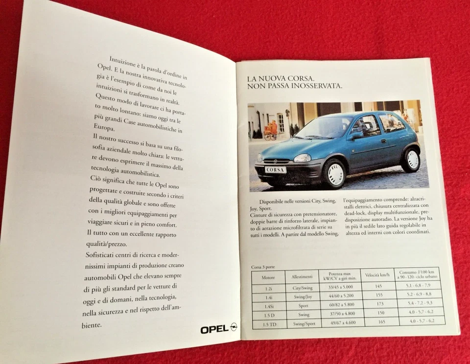 CATALOGO BROCHURE OPEL CORSA,ASTRA ,VECTRA ,CALIBRA, OMEGA FRONTERA PONTIAC. - Immagine 2 di 3