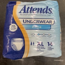 Lot of 4 (56) Attends Unisex Adult Incontinence Pull Up On Underwear Diapers XL