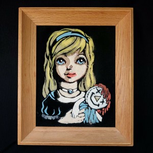 creepy doll painting