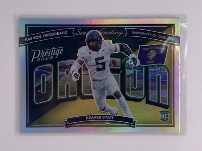 Kayvon Thibodeaux 2022 RC HOLO Prestige Seasons Greetings SG-18 Giants Oregon