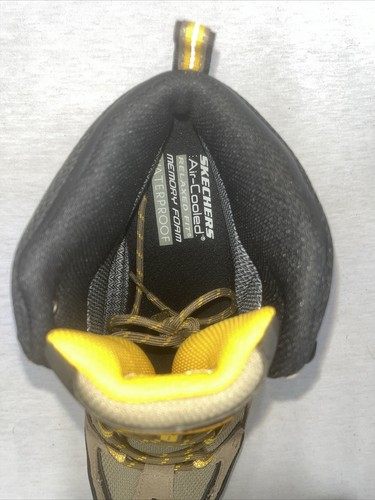 Men New Skechers Memory Foam Waterproof Lace-Up Ankle Shoes Size 9.5 M - Picture 4 of 6