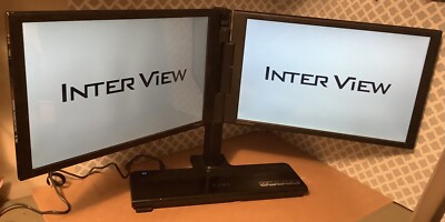 EVGA InterView 1700 17 inch Dual Monitor System -Works- As-Is - Read Description