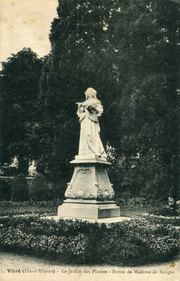 GLAS Garten der Pflanzen Statue von Madame de Sévigné PLUS eine Karte ANGEBOT