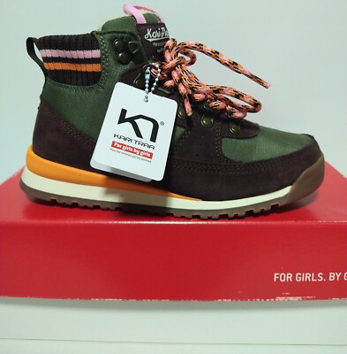 ※Kari※ Kari Traa Vandre Tweed Hiker Boots Sz 5.5 NEW! Green, Orange