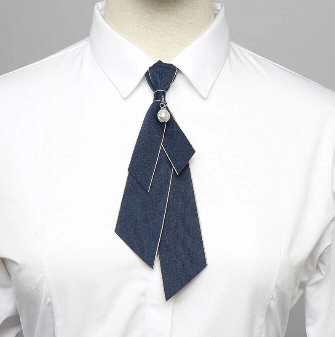 Womens Bow Tie Pre-Tied Necktie for School Girl Jk Jc Uniform Cosplay Accessory - Image 3 of 4