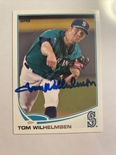 2013 Topps Baseball Tom Wilhelmsen Autographed Card #402 CB123
