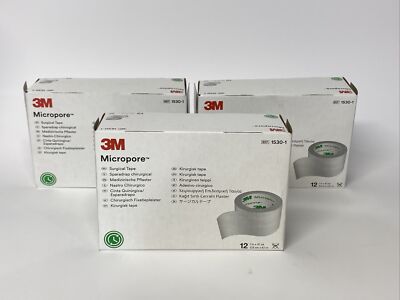 3M 1530-1 Micropore Surgical Tape 1'' X 10Yds Qty. 36 Exp: 02/2027 New