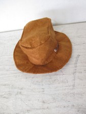 Kids' Toddler Brown Felt Safari Panama Hat w/ Drawstring Strap