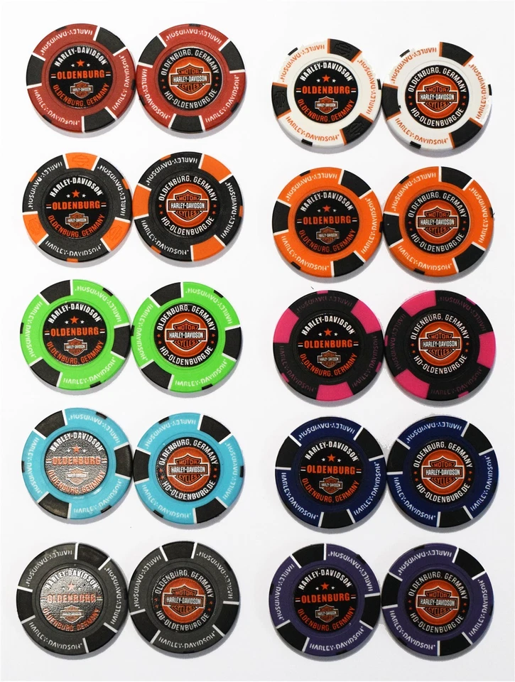 Harley-Davidson Poker Chip HD-Oldenburg Dealer Logo Ø 4 cm, vari colori