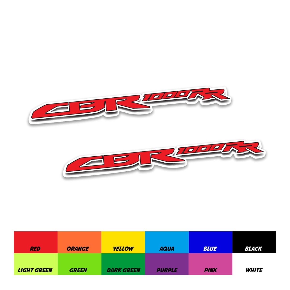 12cm RED Fairing Sticker Decal Letter Motorcycle For Honda