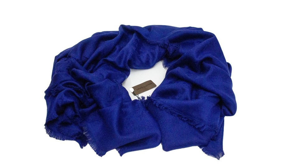 louis vuittons blue scarf eBay